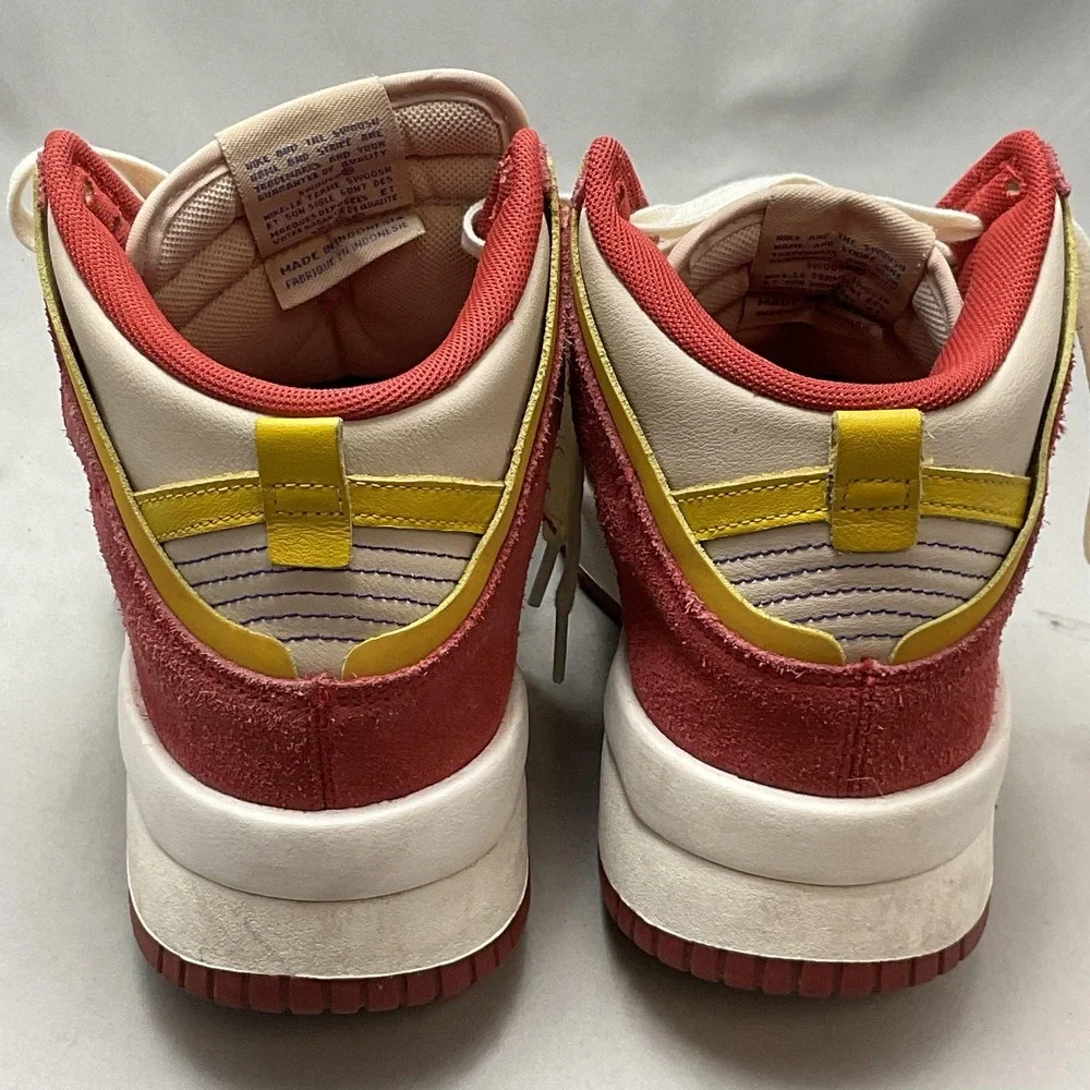Nike Shoes Womens Size 8.5 Red Suede High Top Dunk Sneaker Cushioned DH3718-600 - Picture 6 of 8